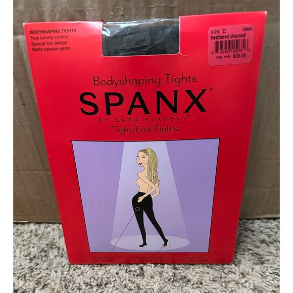 Spanx Tight-End Body Shaping Tights Heather Charcoal Size C New - Picture 1 of 4